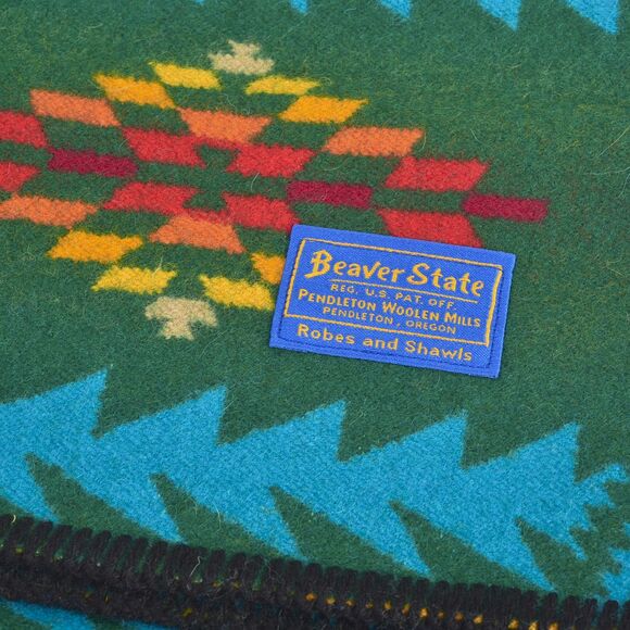 Pendleton Beaver State Indian Saddle Blanket Wool 66"x 39" Made in USA - Picture 4 of 4